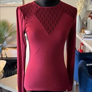 Chic Maroon Long Sleeve Blouse